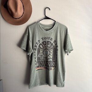 Graphic Tee with Eye and Universe Design